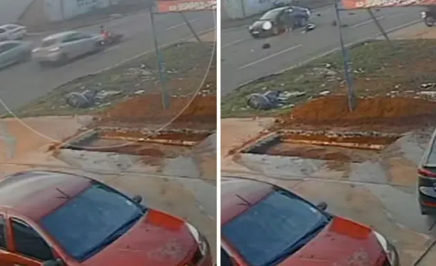 Vídeo mostra quando adolescente que morreu em acidente é atropelado ao cair da moto da mãe em Goiâni