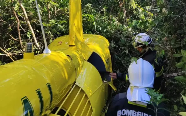 VÍDEO: Helicóptero faz pouso forçado em Pirenópolis