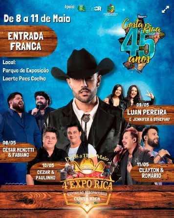 Costa Rica prepara a 4ª Expo Rica com atrações imperdíveis e entrada franca