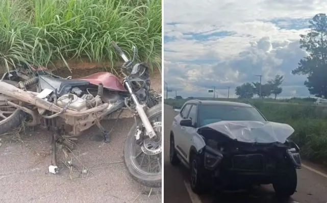 Passageiro de moto de app morre em acidente na BR-060