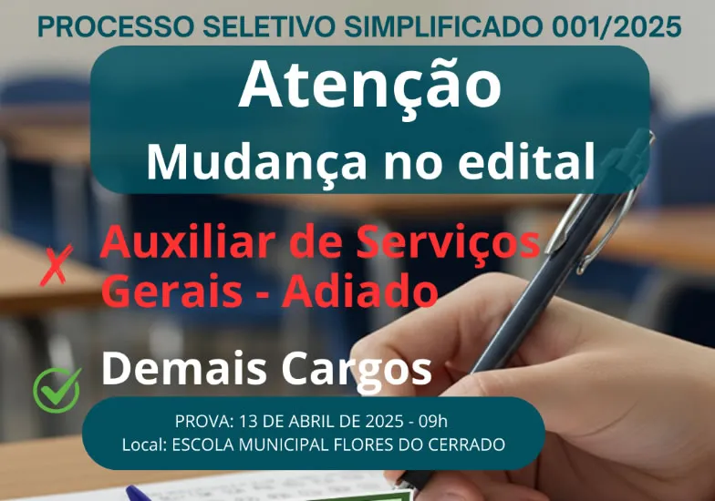 PROCESSO SELETIVO SIMPLIFICADO 001/2025