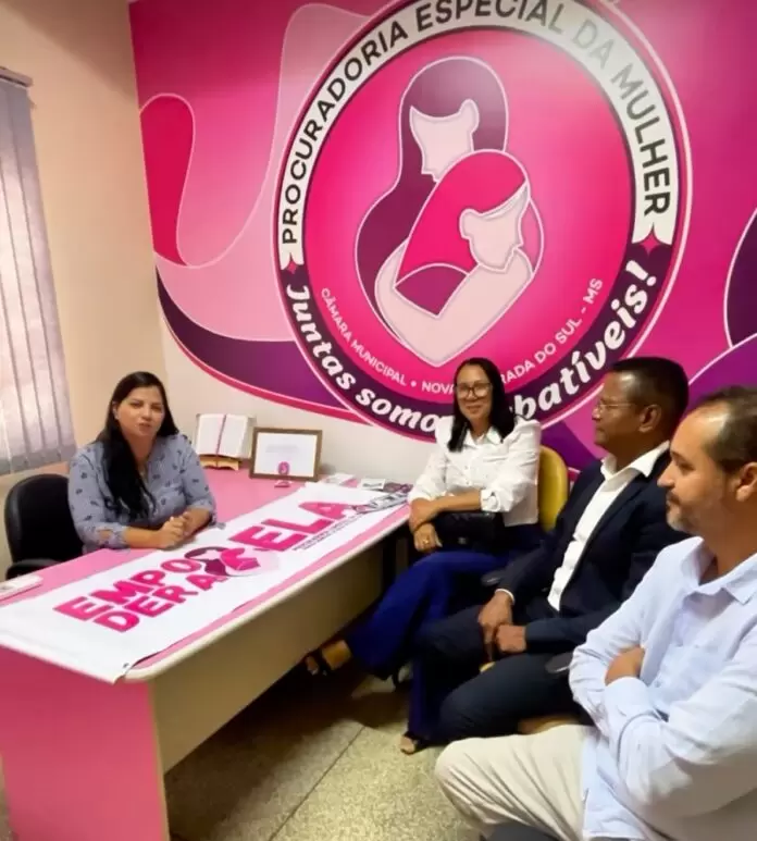 Vereadores de Paraíso das Águas visitam Nova Alvorada do Sul para conhecer projeto da Procuradoria da Mulher