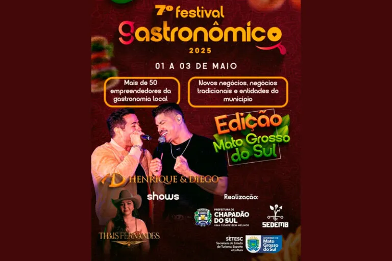Contagem Regressiva: Faltam 20 dias para o 7° Festival Gastronômico de Chapadão do Sul – Veja participantes