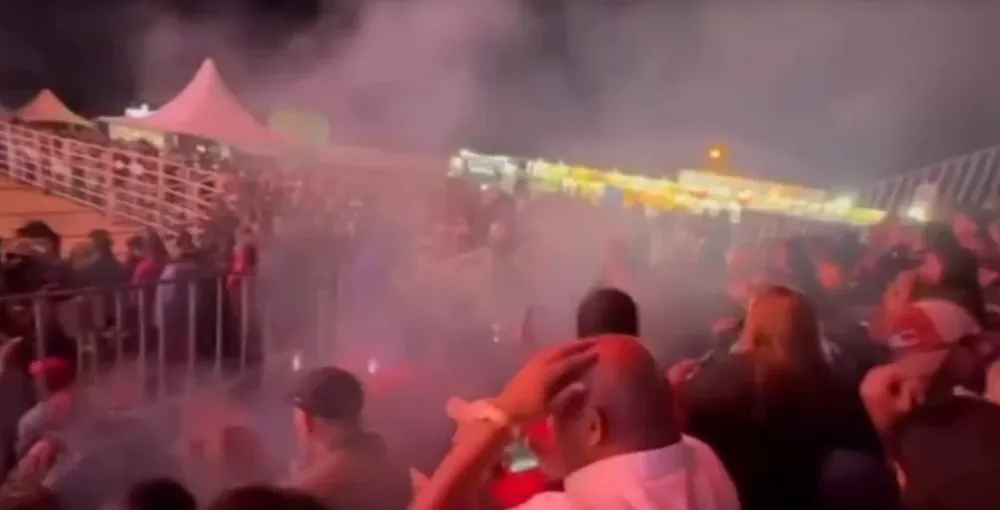 Vídeo: Mulher fica ferida durante queima de fogos em rodeio de MS