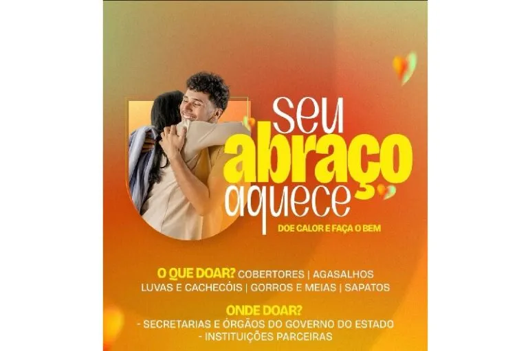 “Seu abraço aquece: Doe calor e faça o bem”