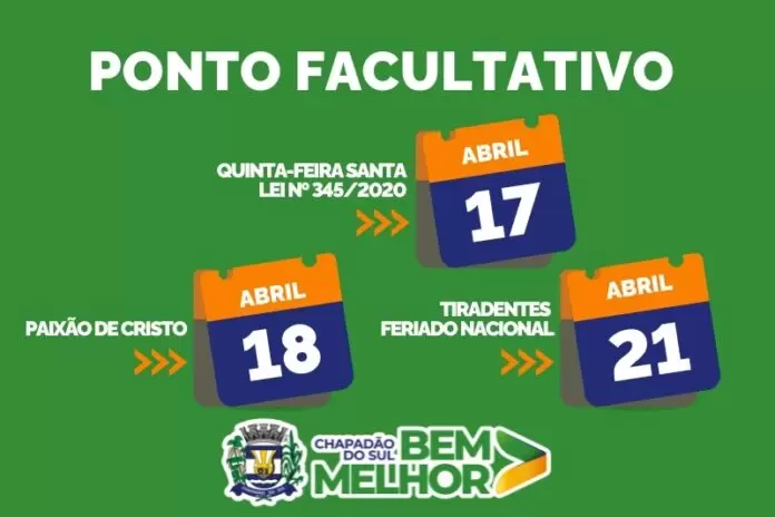 Prefeitura define ponto facultativo durante feriado de páscoa