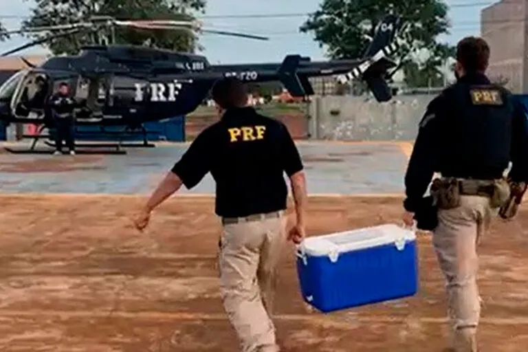 PRF utiliza helicóptero para transporte de urgência de órgãos para transplante