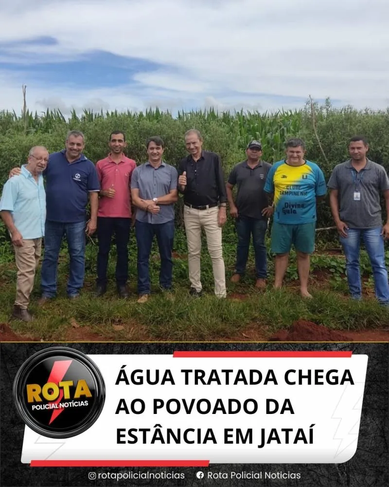 ÁGUA TRATADA CHEGA AO POVOADO DA ESTÂNCIA EM JATAÍ