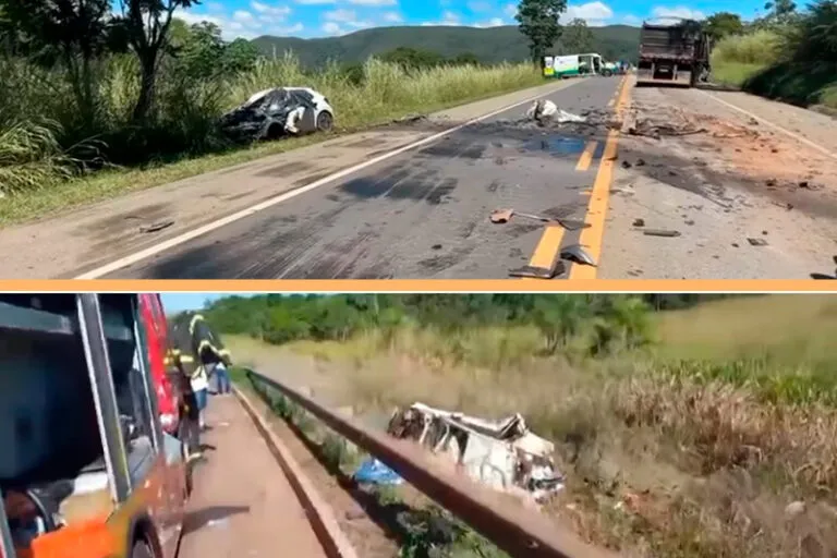 Quatro pessoas morreram em consequência de dois acidentes em rodovias federais de Goiás
