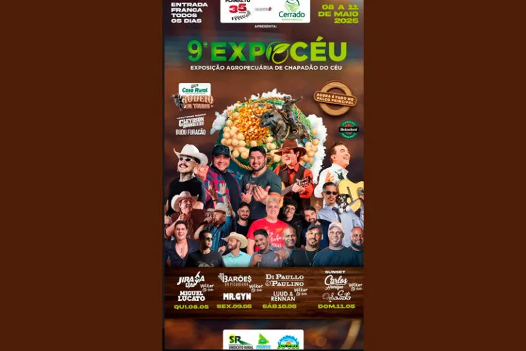 9ª Expocéu começa hoje (08) e segue até o próximo domingo (11)