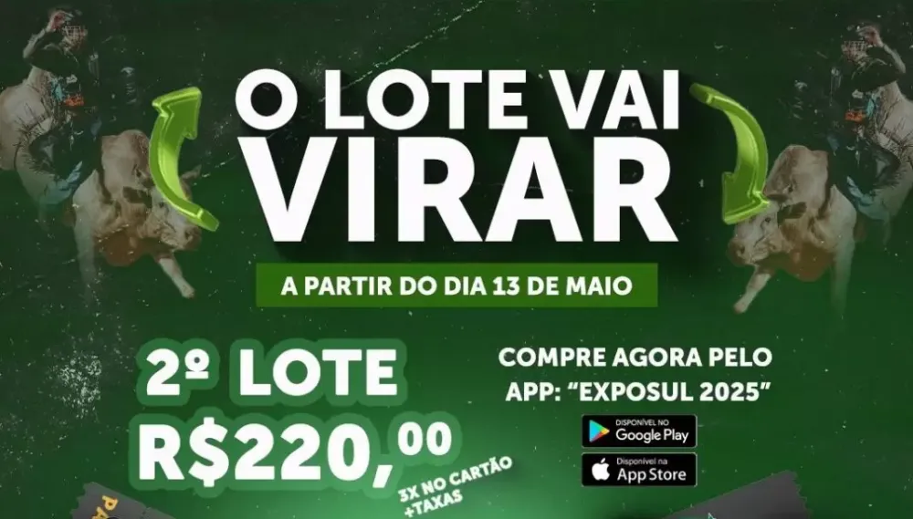 Hoje (12) é o último dia do 1º lote das credências da 31ª Exposul
