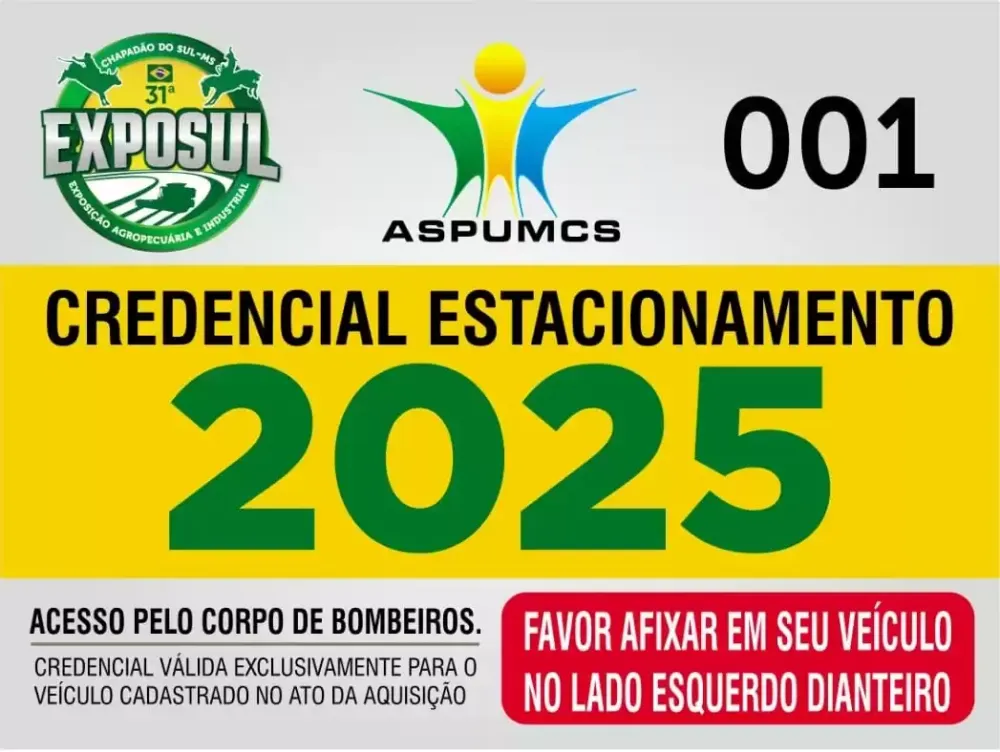 ASPUMCS iniciou as vendas das credenciais do estacionamento para 31ª Exposul