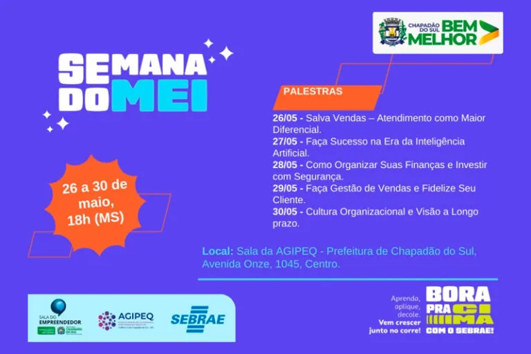 Vem aí a semana do MEI 2025 em Chapadão do Sul