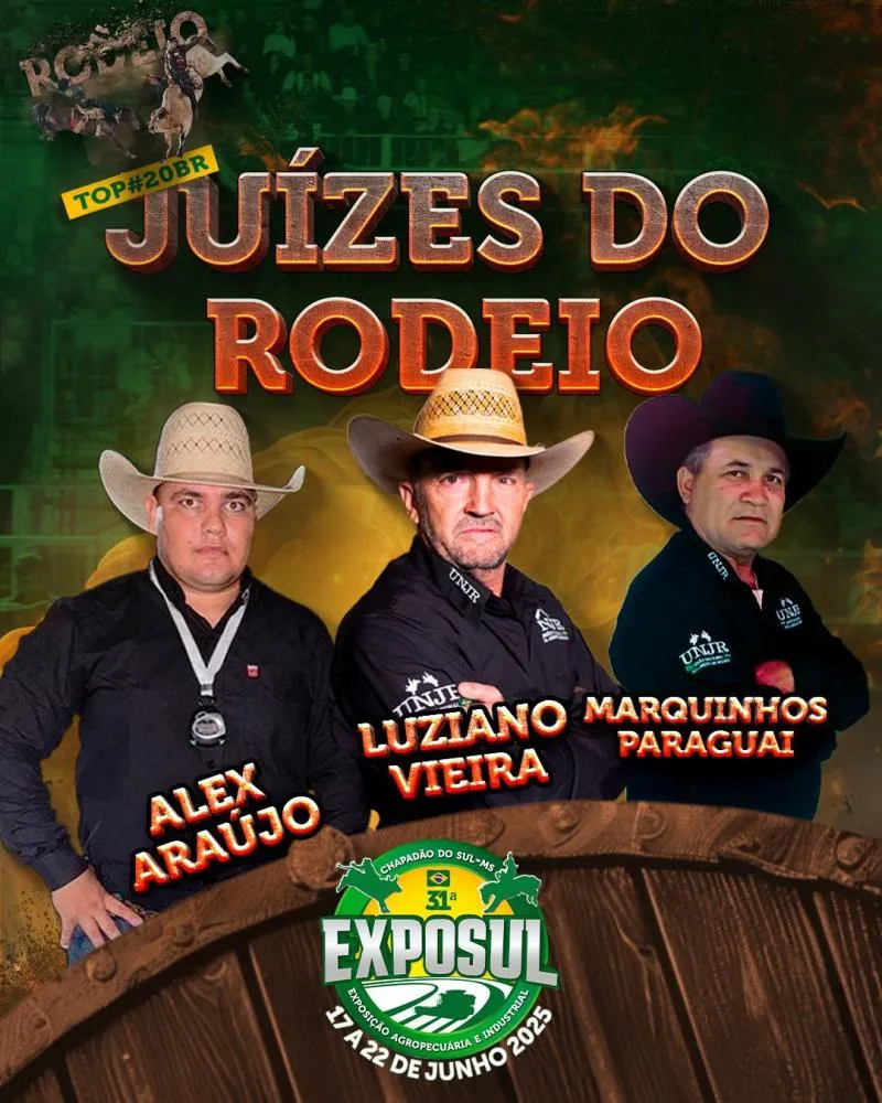 Conheça os Juízes que darão o tom de justiça e emoção na arena da 31ª EXPOSUL!