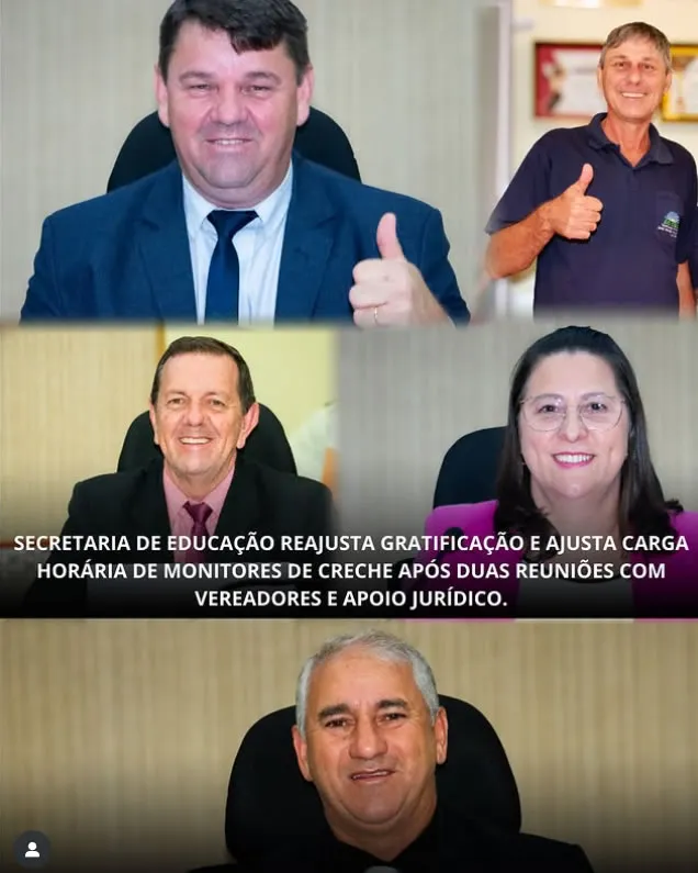 Secretaria de Educação reajusta gratificação e ajusta carga horária de monitores de creche após duas reuniões com vereadores e apoio jurídico.