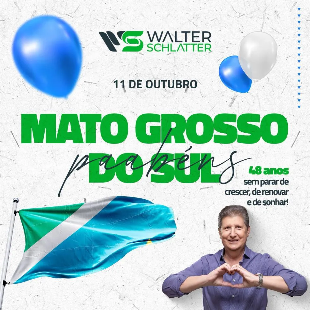 Prefeito de Chapadão do Sul parabeniza Mato Grosso do Sul pelos 48 anos
