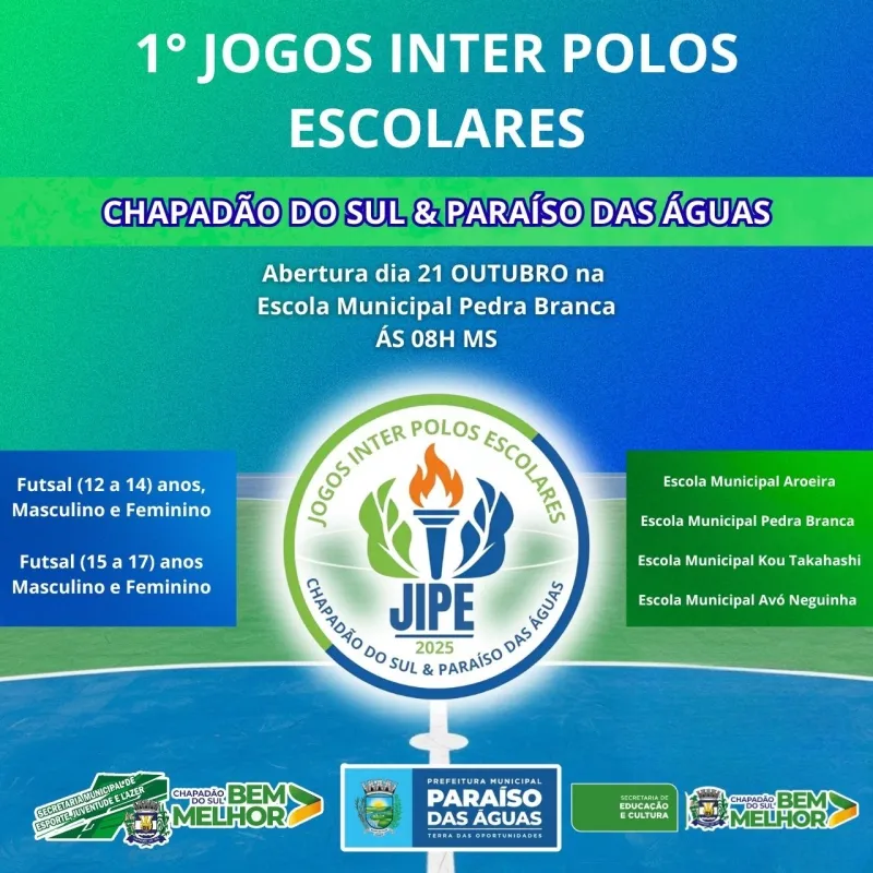 Vem aí os Jogos Interpolos Escolares Rurais entre Chapadão do Sul e Paraíso das Águas