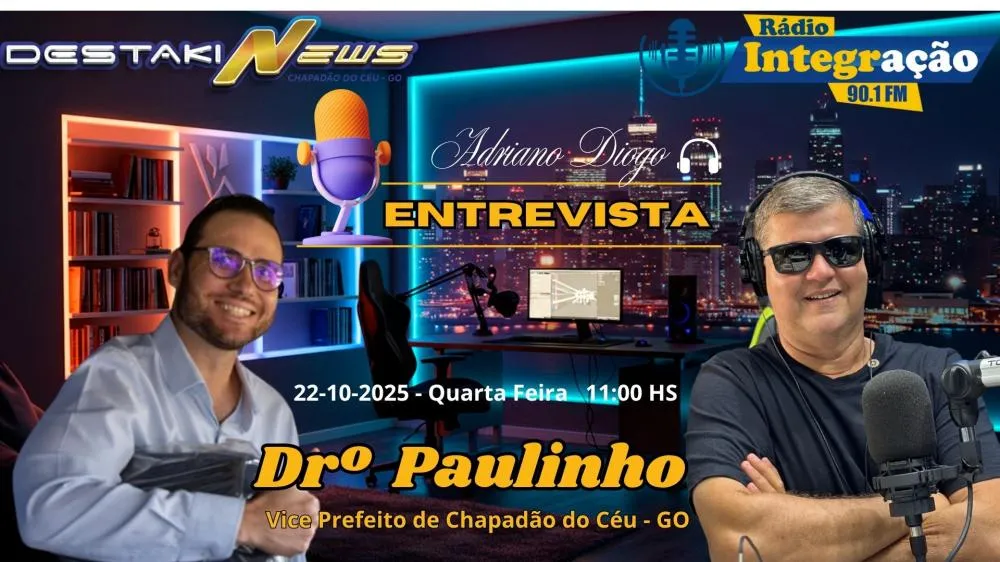 Vice-prefeito Dr. Paulinho fala sobre obras, hospital e parcerias no programa Adriano Diogo Entrevista