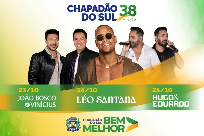 Chapadão do Sul comemora 38 anos de emancipação com festa de três dias