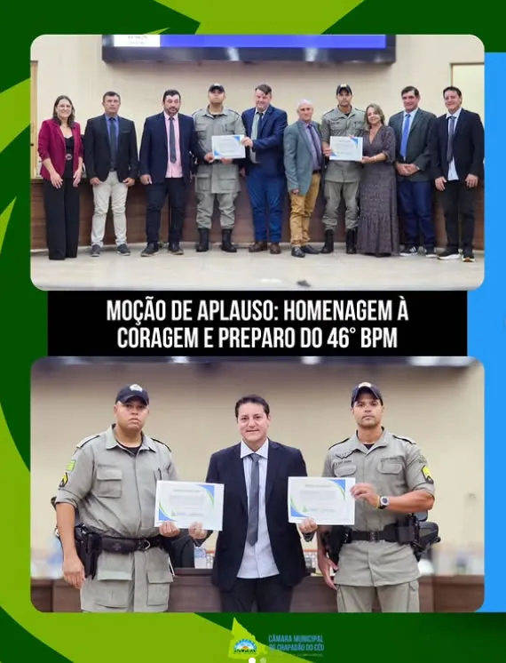 Moção de Aplauso: Homenagem à Coragem e Preparo do 46° BPM