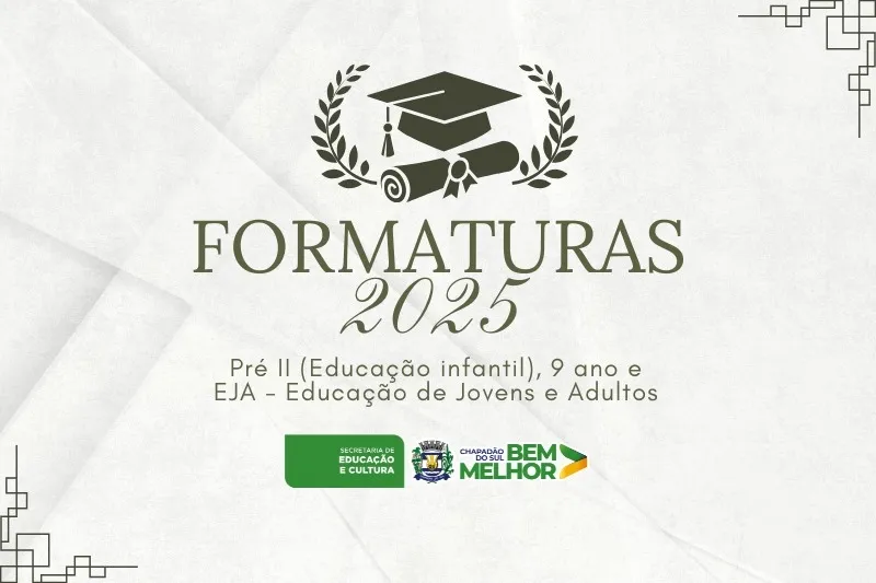 Prefeitura divulga calendário das formaturas da Educação Infantil, 9º Ano e EJA 2025