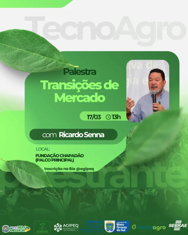 Tecnoagro 2026: Prefeitura e SEBRAE MS promovem Sessão de Negócios com conexão entre empresas, startups e potências do agronegócio