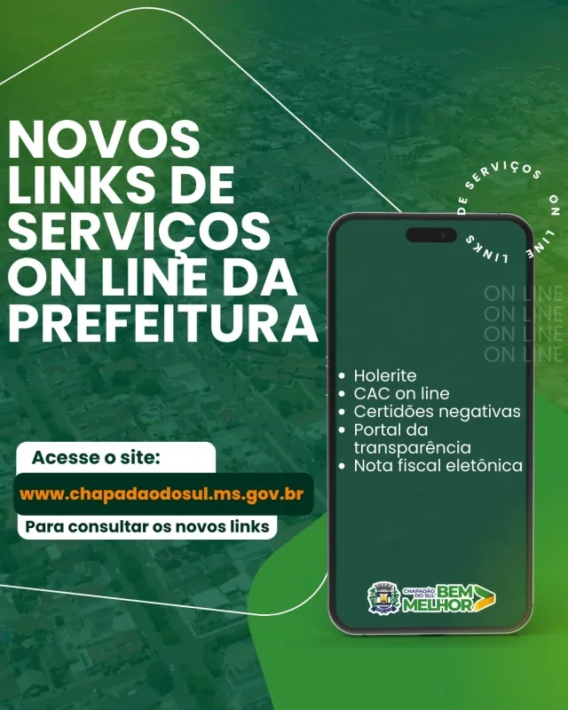 Prefeitura disponibiliza novos links para facilitar acesso a serviços online com mais segurança