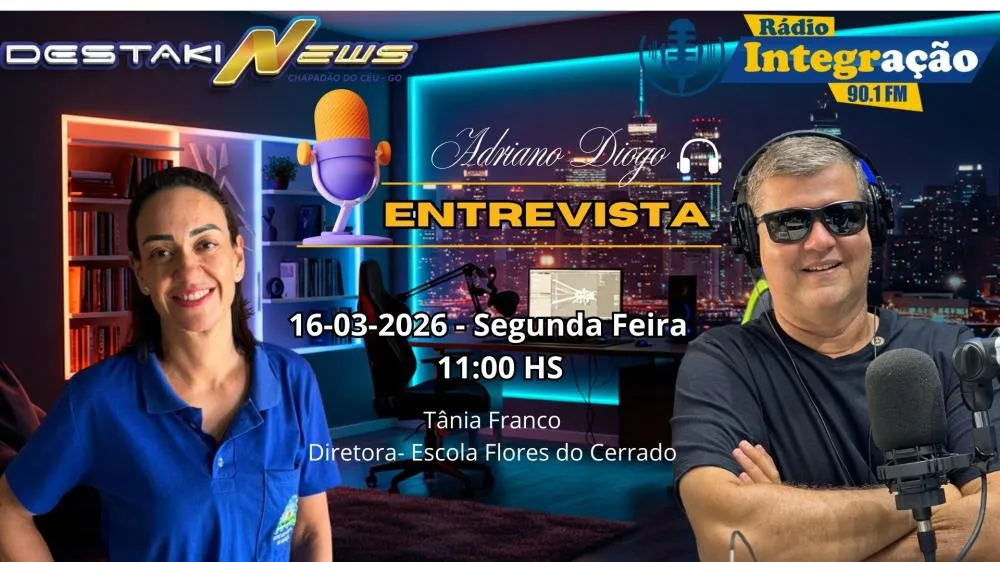 Diretora Tânia Franco participou de entrevista no programa Adriano Diogo Entrevista no Destakinews