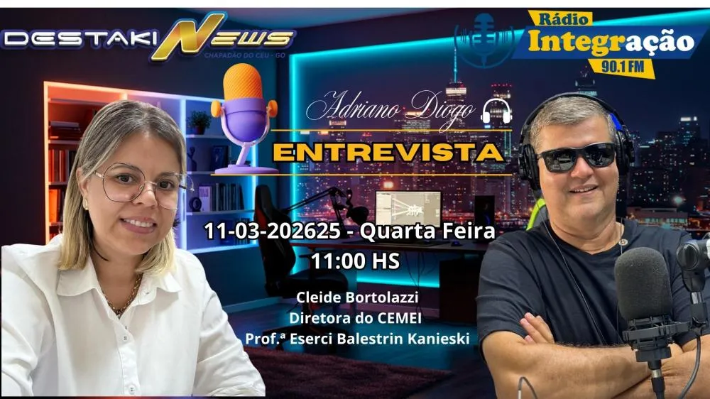 Diretora Cleide Bortolazzi participa do programa Adriano Diogo Entrevista no Jornal Destakinews