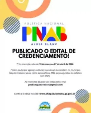 Atenção, agentes culturais de Chapadão do Céu!