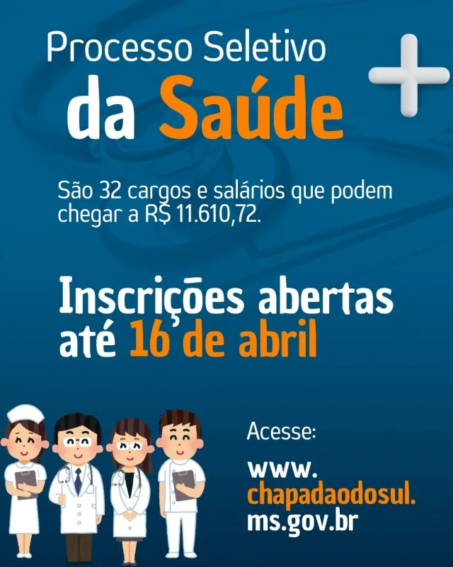 Oportunidade para profissionais de saúde: Prefeitura abre processo seletivo