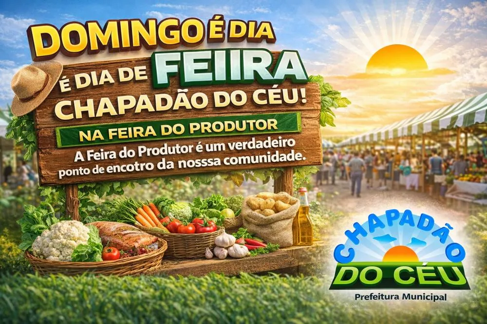 Domingo é dia de Feira do Produtor em Chapadão do Céu - GO