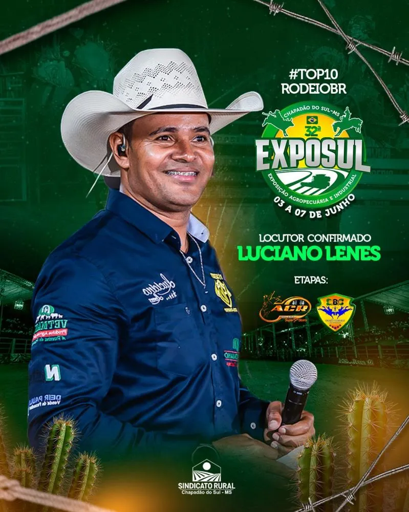 32ª EXPOSUL confirma Luciano Lenes como um dos locutores da arena