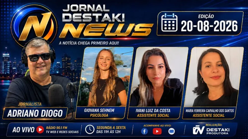 Jornal Destakinews destaca Agosto Lilás e conscientização pelo fim da violência contra a mulher