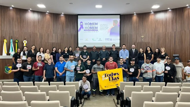 Agosto Lilás reúne servidores homens em reflexão sobre prevenção à violência contra a mulher