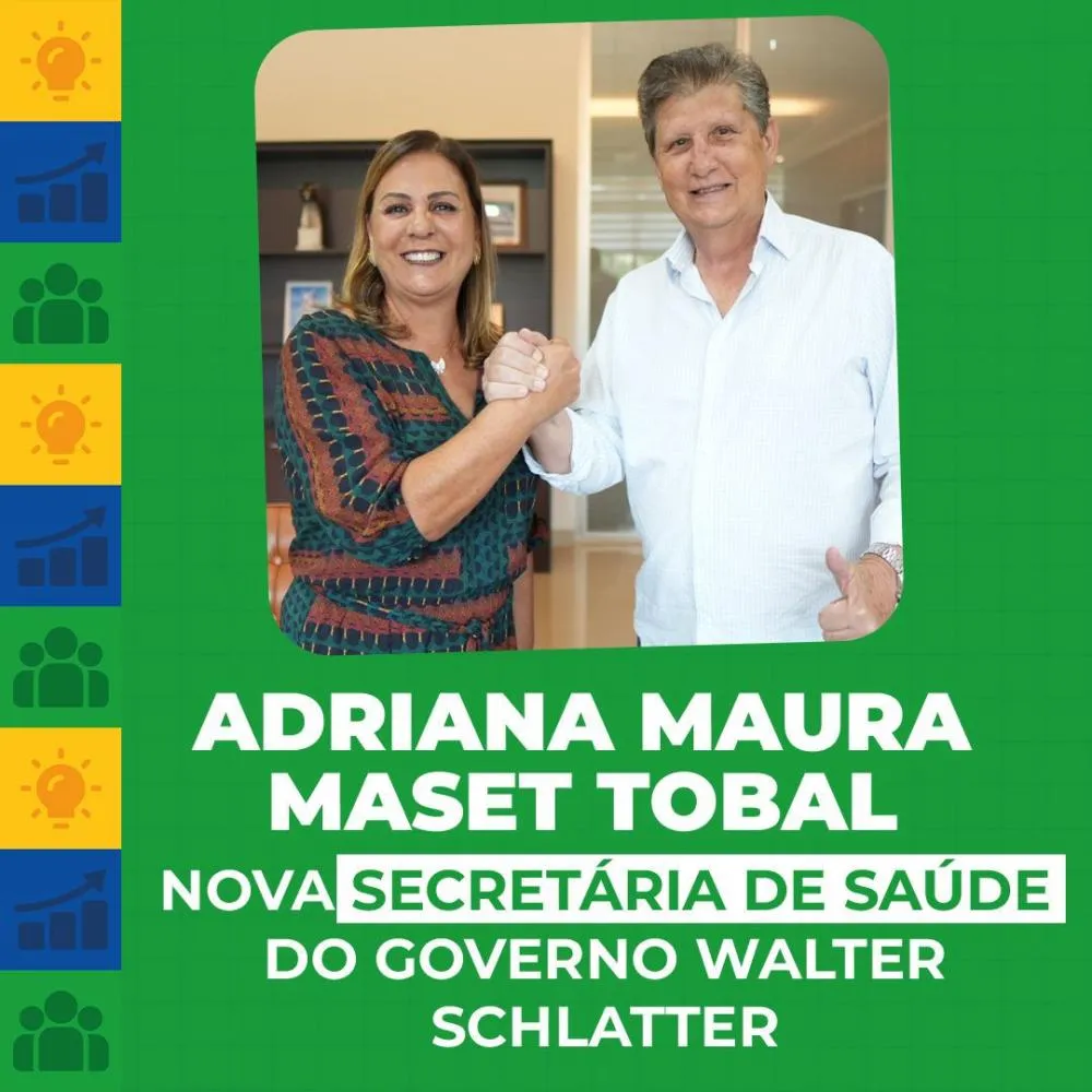 Prefeito Eleito Walter Schlatter Anuncia Adriana Maura Maset Tobal como Nova Secretária de Saúde: Competência e Dedicação para Chapadão do Sul