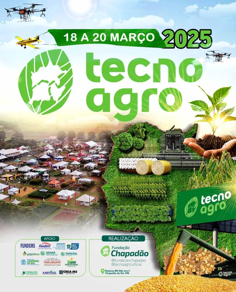 Número de empresas e presença do Governador de MS despertam grande expectativa para a TecnoAgro 2025