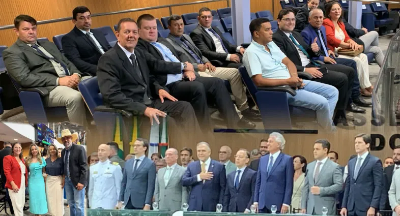 Vereadores de Chapadão do Céu participam da posse da nova Mesa Diretora da Alego