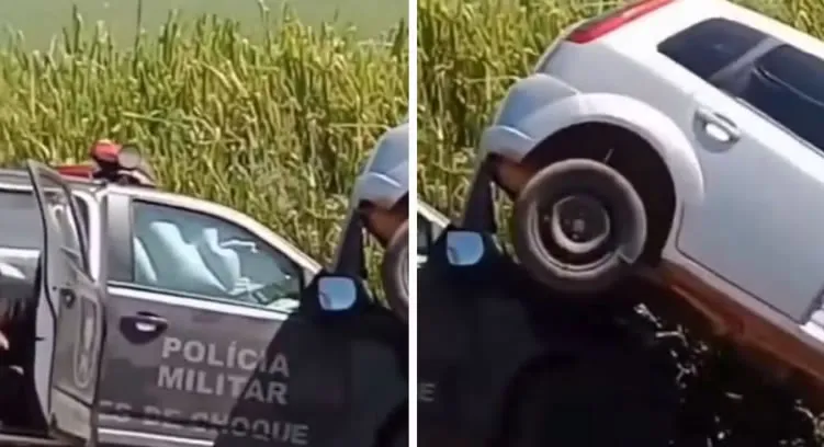 Acidente com viatura da PM e carro mata casal e deixa quatro policiais feridos em Jatai